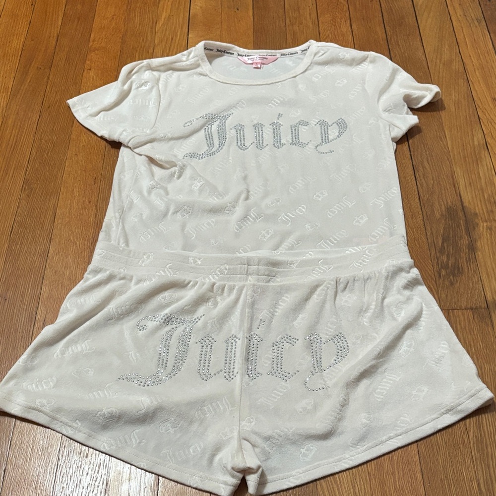 Juicy Couture Cream Embossed Top